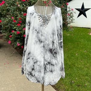 Tie Dye long Sleeve AEO top